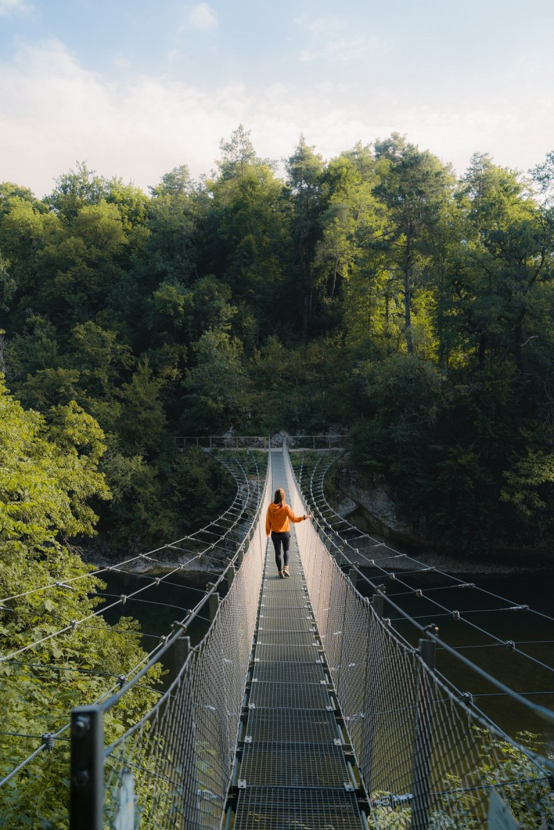 Hängebrücke im Fürstlichen Park Inzigkofen