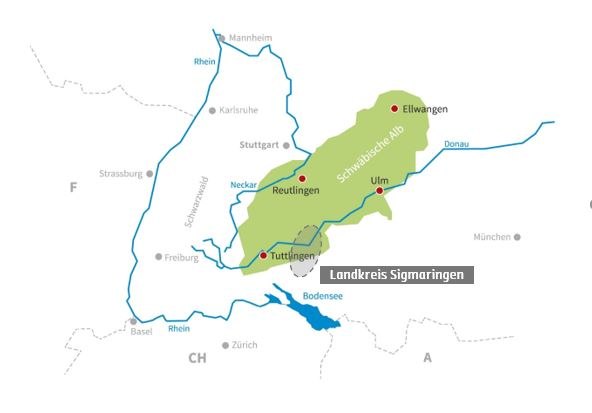 Karte LK Sigmaringen
