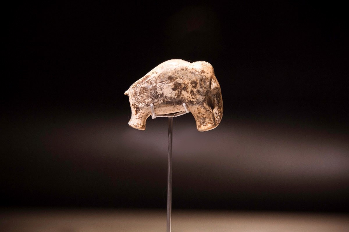 Das vollständig erhaltene Mammut aus der Vogelherd-Höhle