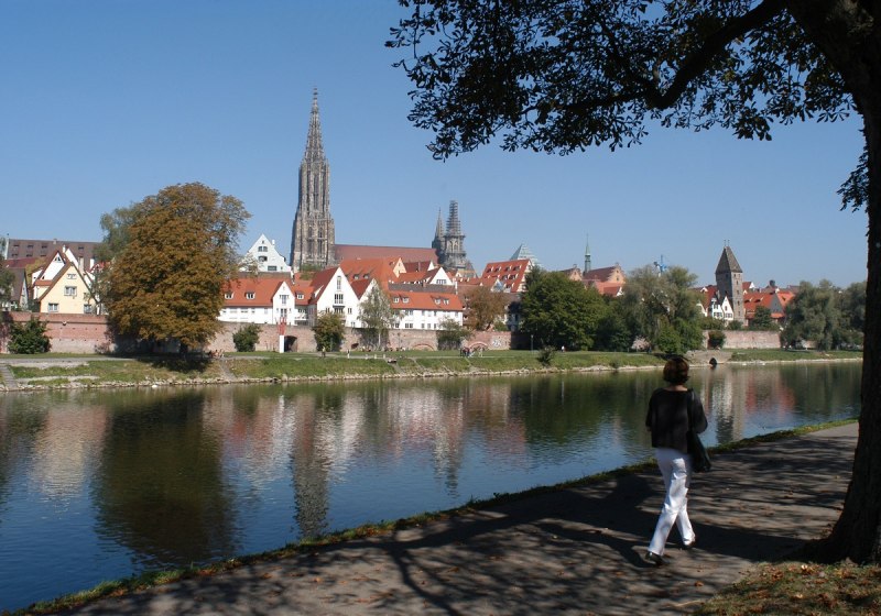 Ulm an der Donau mit Blick auf das Ulmer Münster