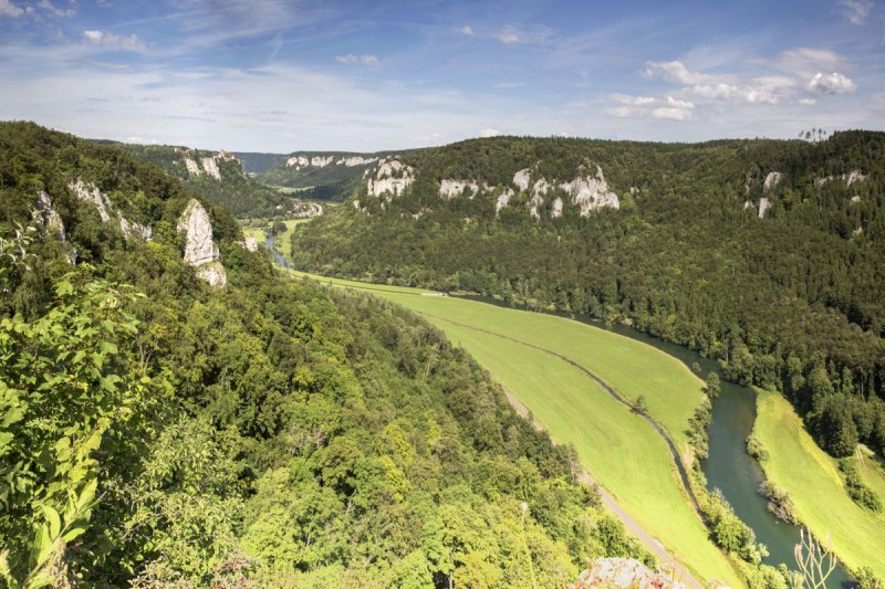 Ausblick vom Eichfelsen im Oberen Donautal