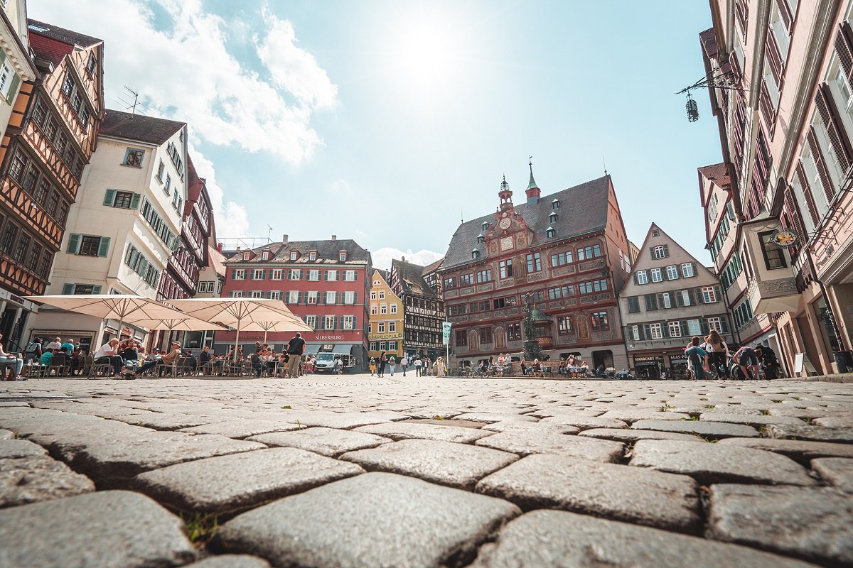Tübingen Marktplatz mit Rathaus