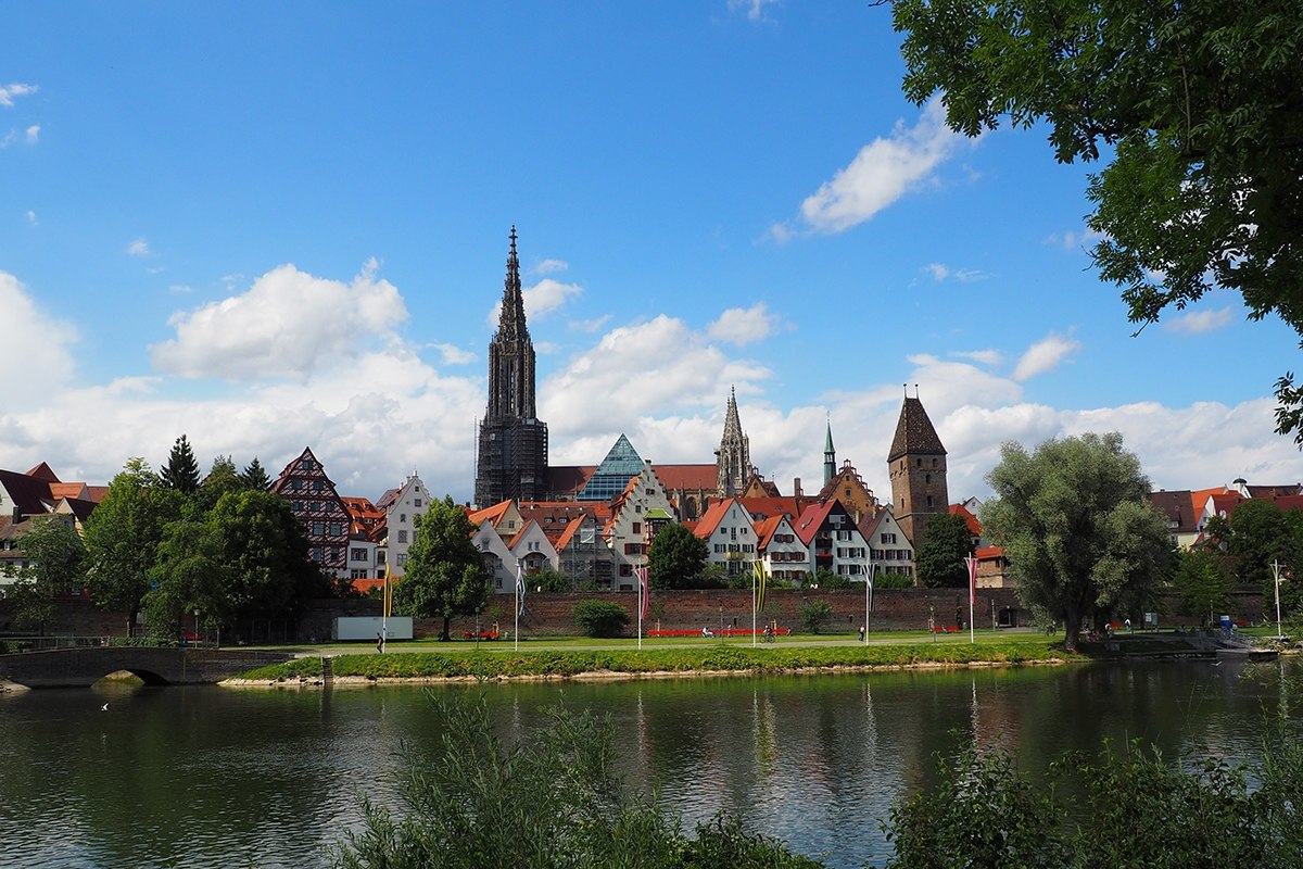 Ulmer Donaupanorama mit Blick auf das Ulmer Münster